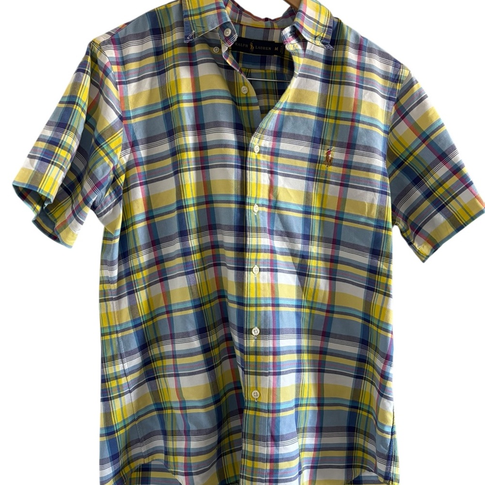 Ralph Lauren Men's Multicolor Plaid Button-Down Shirt Size M